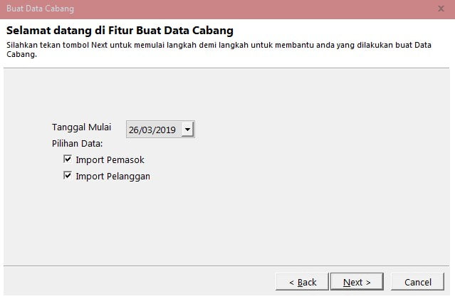 Fitur Easy Accounting "New Branch"