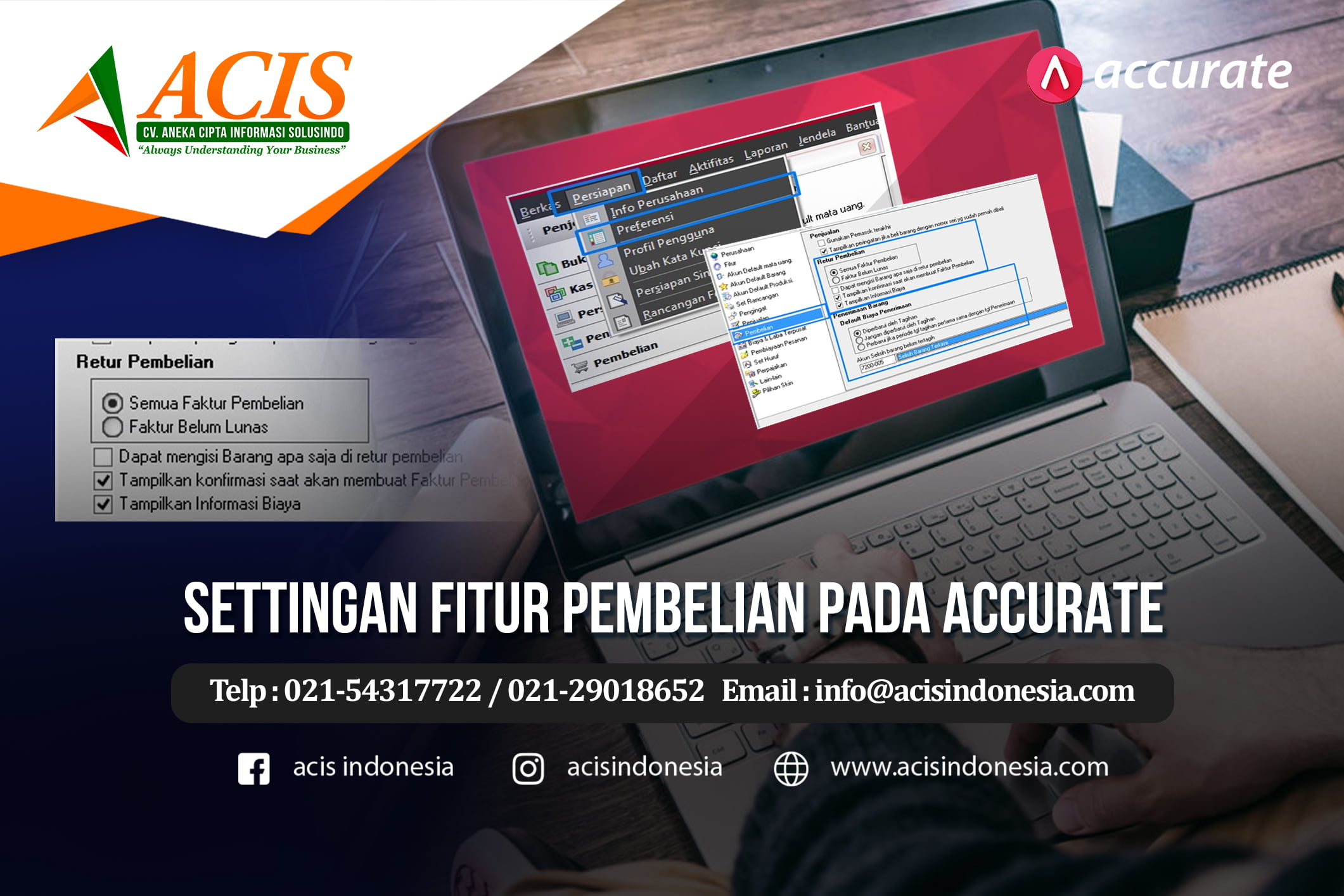 Settingan fitur Pembelian pada Accurate