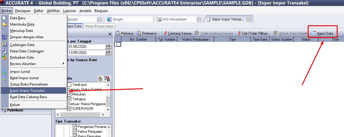 Import transaksi excel ke accurate 4