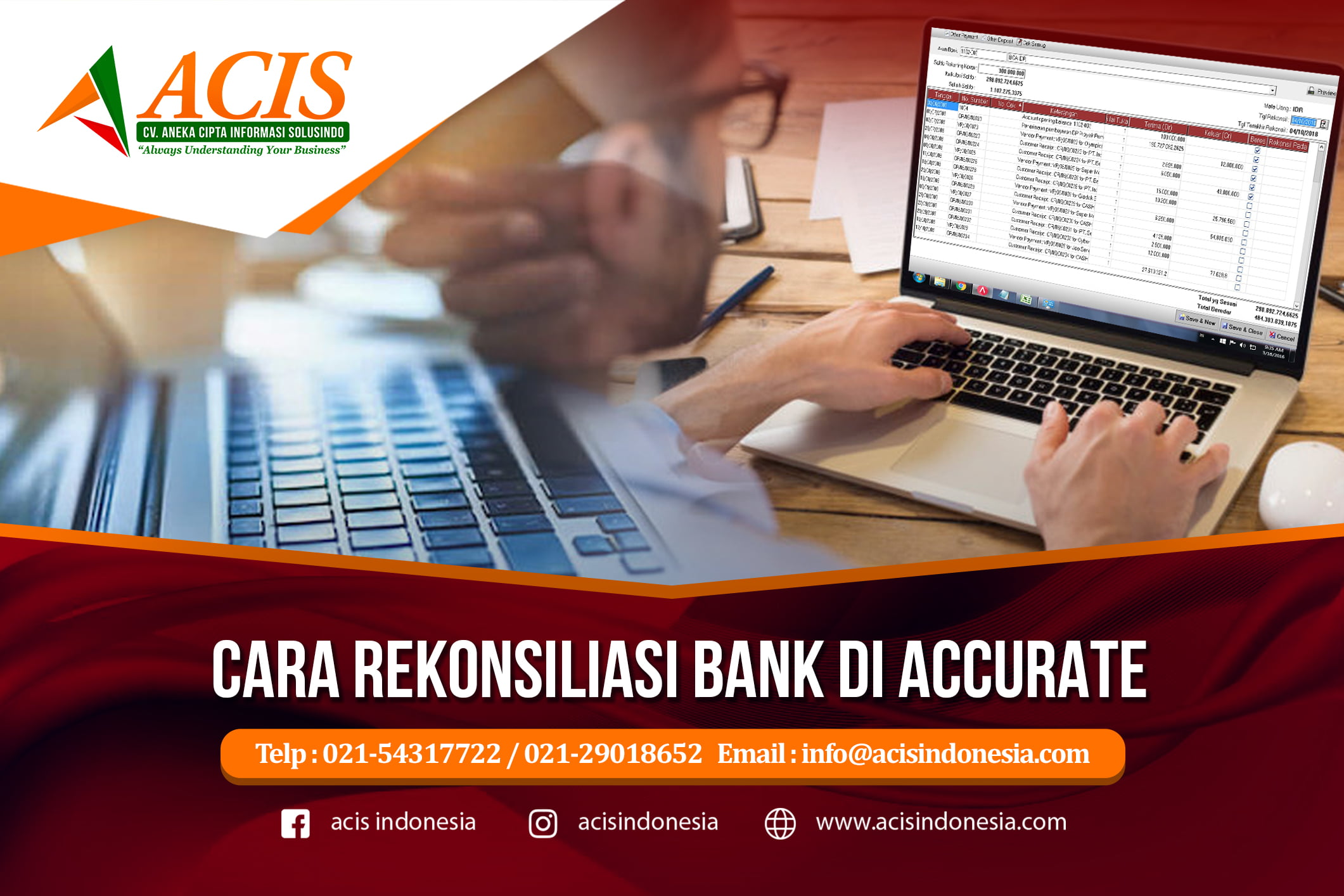 Cara rekonsiliasi bank di accurate