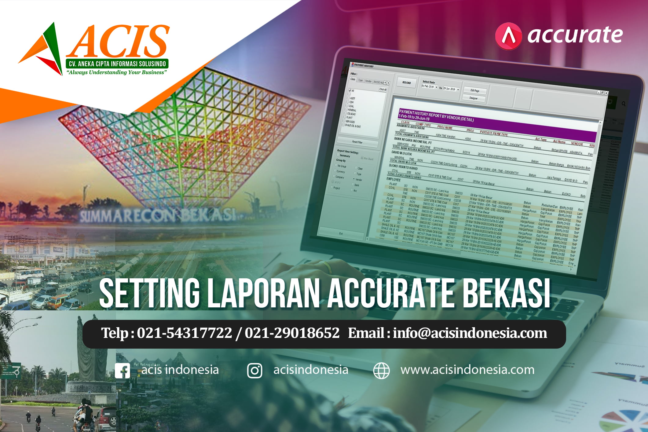 Settingan Laporan Accurate Bekasi