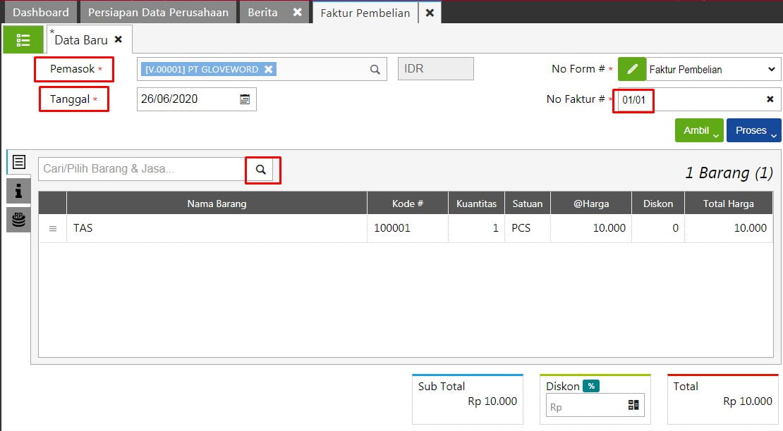 Cara Input Purchase Invoice Di Accurate Online