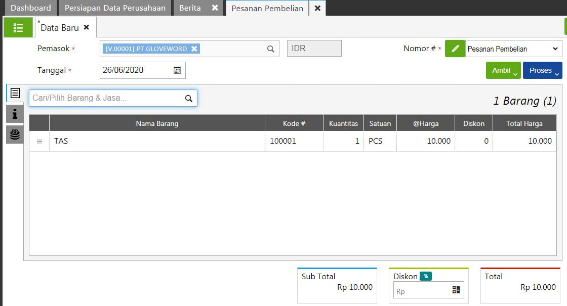 Cara Input Purchase Order Di Accurate Online