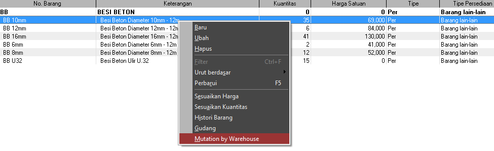 Cara Melihat Mutasi Barang di Accurate 5