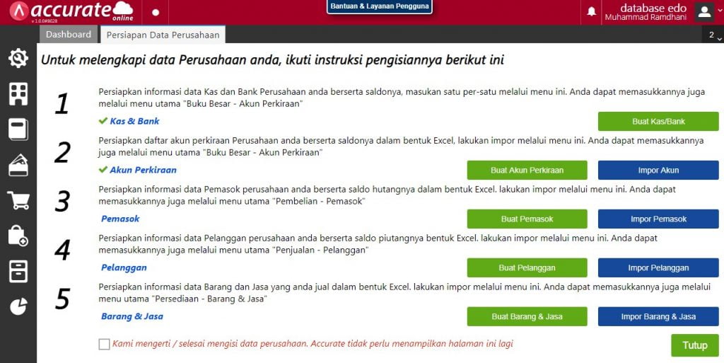 Cara impor Daftar Akun di Accurate Online