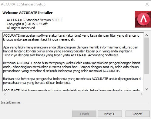 Langkah2 cara install dan uninstall accurate versi 5