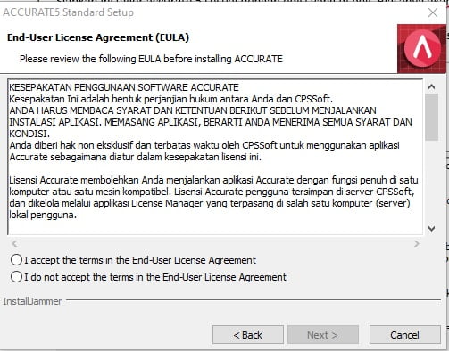 Langkah2 cara install dan uninstall accurate versi 5