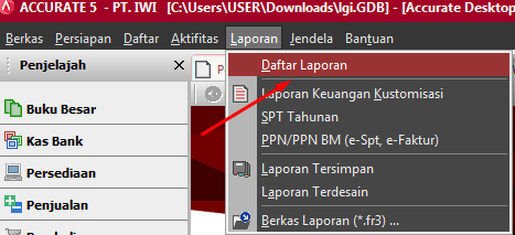 Cara Menyamakan Saldo Awal Di Accurate Dengan Laporan Manuall pada bagian Dashboard maka akan muncul gambar seperti dibawah ini :