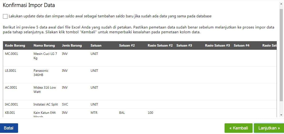 Cara Impor Barang ke Accurate Online