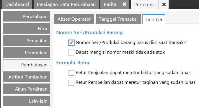 Cara Menggunakan Nomor SN Di Accurate Online