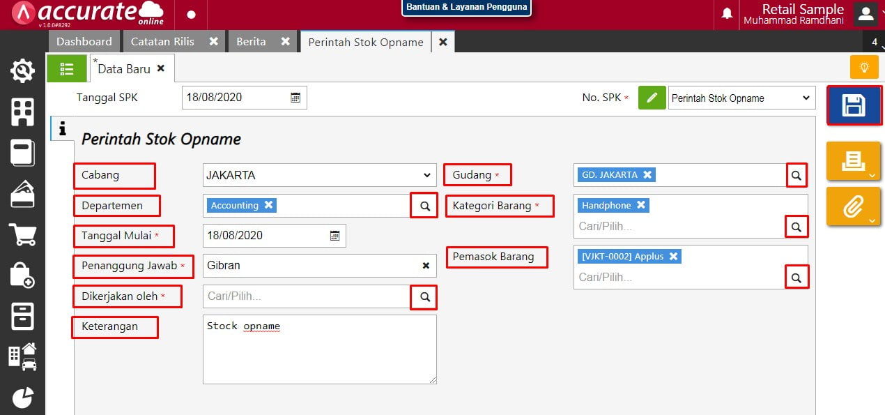 Cara Stock Opname Di Accurate Online