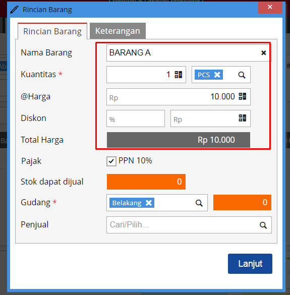 Membuat Default Harga Jual Barang Multi Satuan